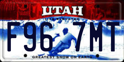 UT license plate F967MT