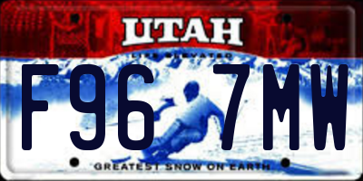 UT license plate F967MW