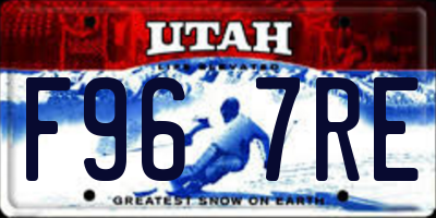 UT license plate F967RE