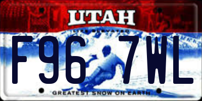 UT license plate F967WL