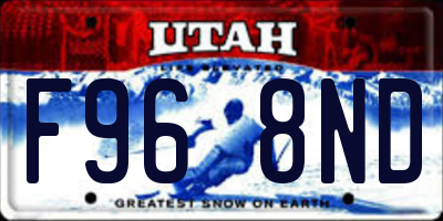 UT license plate F968ND