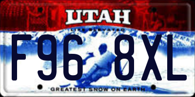 UT license plate F968XL