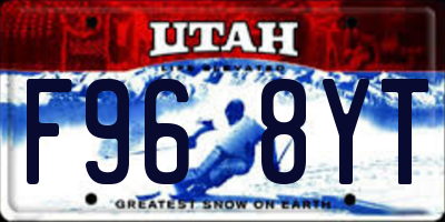 UT license plate F968YT
