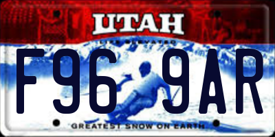 UT license plate F969AR