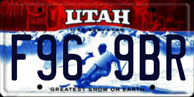 UT license plate F969BR