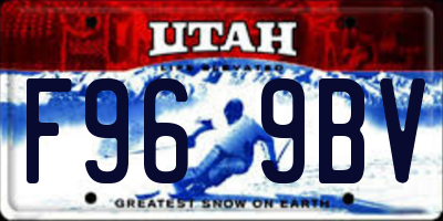 UT license plate F969BV