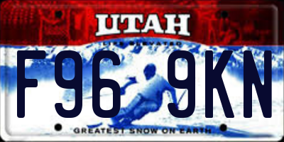 UT license plate F969KN