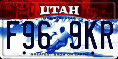 UT license plate F969KR