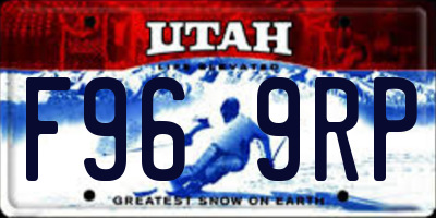UT license plate F969RP