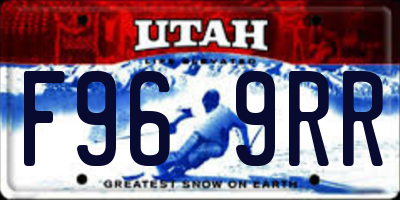 UT license plate F969RR