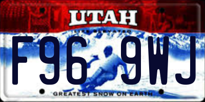 UT license plate F969WJ