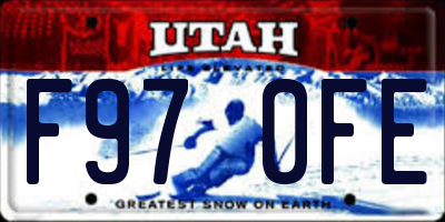 UT license plate F970FE