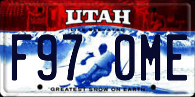 UT license plate F970ME
