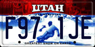 UT license plate F971JE
