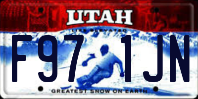 UT license plate F971JN