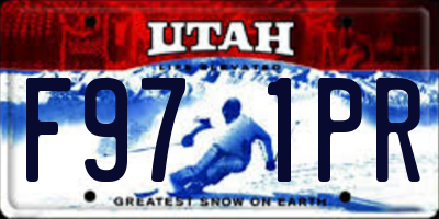 UT license plate F971PR