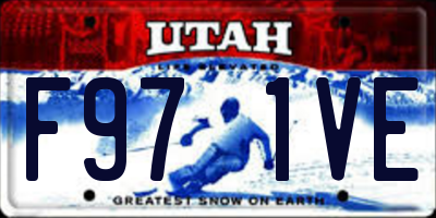 UT license plate F971VE