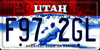UT license plate F972GL