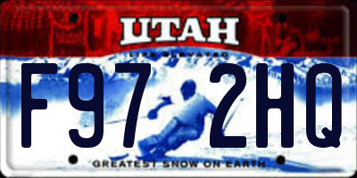 UT license plate F972HQ