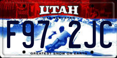 UT license plate F972JC