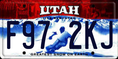 UT license plate F972KJ