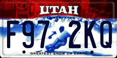 UT license plate F972KQ