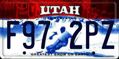UT license plate F972PZ