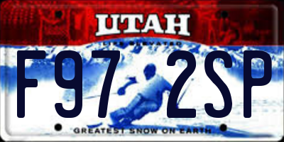 UT license plate F972SP