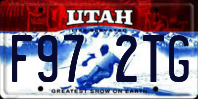 UT license plate F972TG