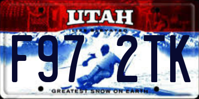 UT license plate F972TK