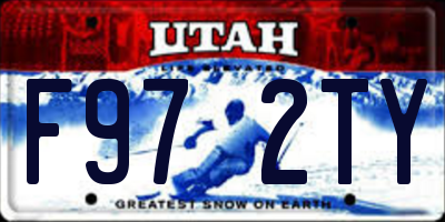 UT license plate F972TY