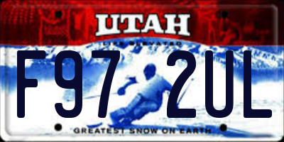 UT license plate F972UL