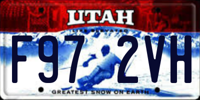 UT license plate F972VH