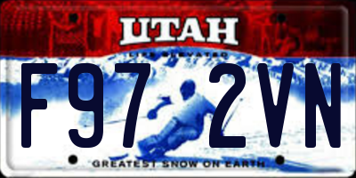 UT license plate F972VN