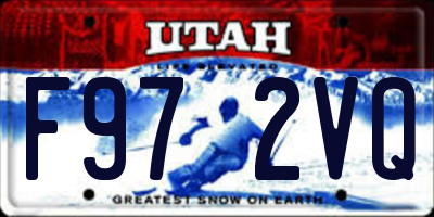 UT license plate F972VQ