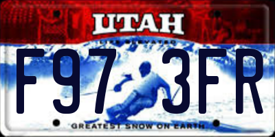 UT license plate F973FR