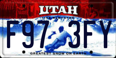 UT license plate F973FY