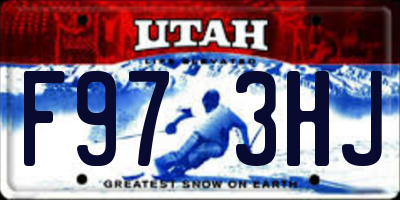 UT license plate F973HJ
