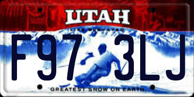 UT license plate F973LJ