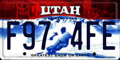 UT license plate F974FE