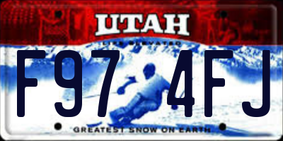 UT license plate F974FJ