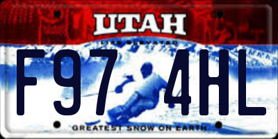 UT license plate F974HL