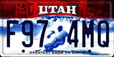 UT license plate F974MQ