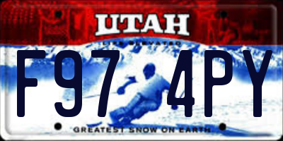 UT license plate F974PY