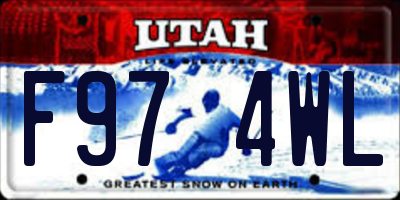 UT license plate F974WL