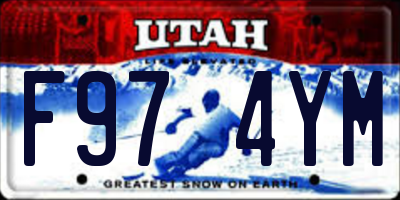 UT license plate F974YM