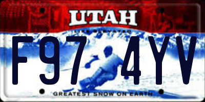 UT license plate F974YV