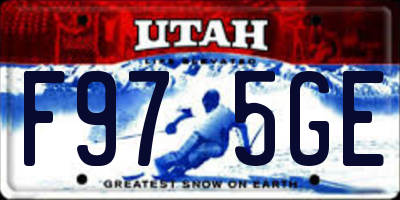 UT license plate F975GE