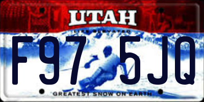 UT license plate F975JQ