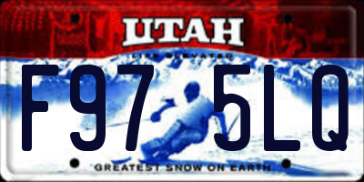 UT license plate F975LQ
